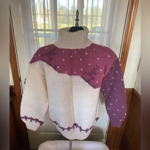 Hand Knit Skier Sweater